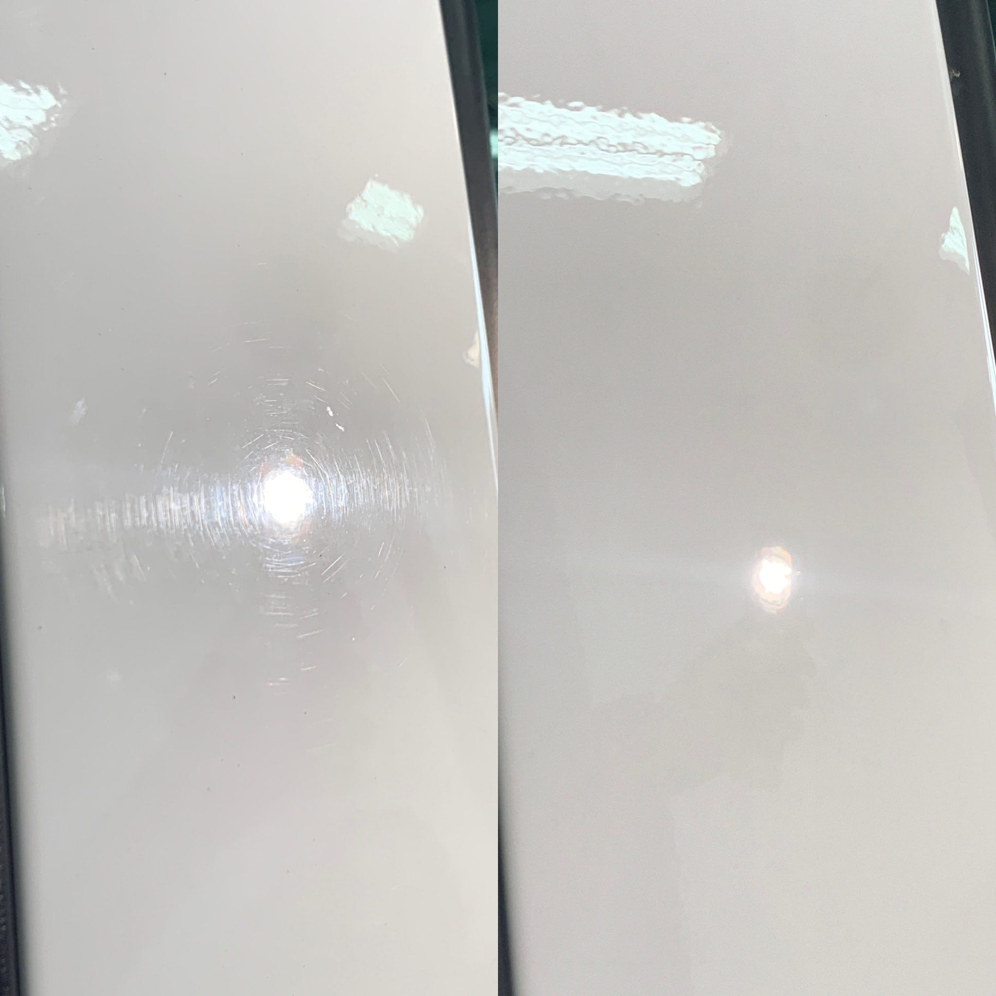 White Paint Swirl Marks Paint Correction - Martin Auto Detailing