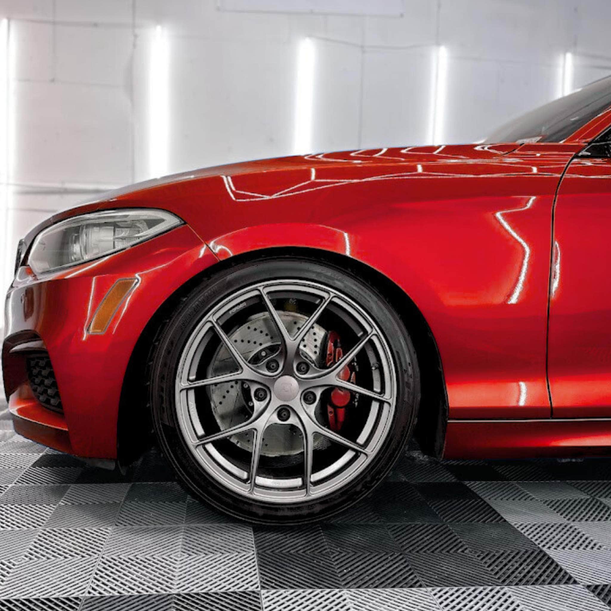 Dallas BMW ceramic coating and paint correction service, red car with high gloss finish - Martin Auto Detailing
