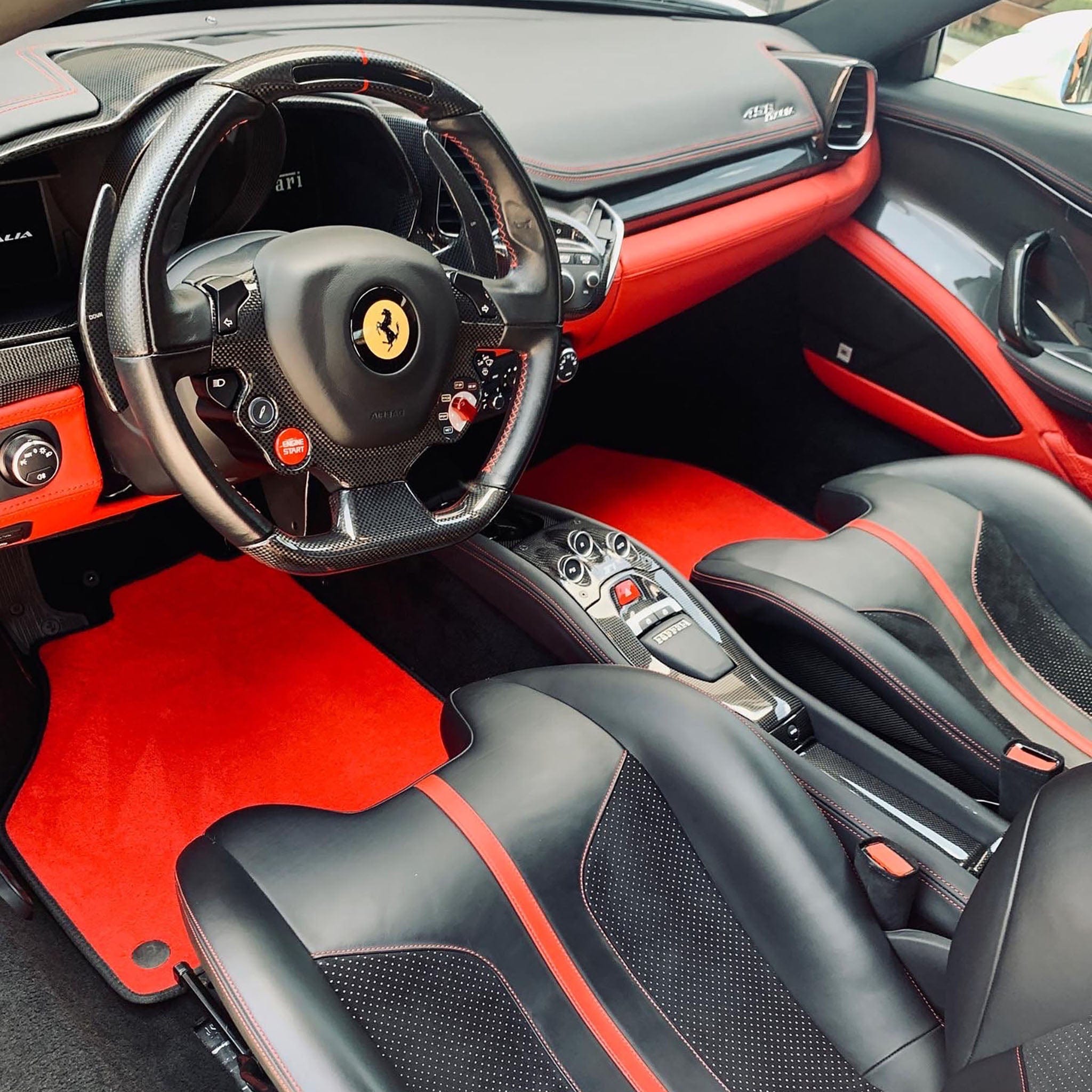 Ferrari 458 Exotic Car Interior Detail - Martin Auto Detailing