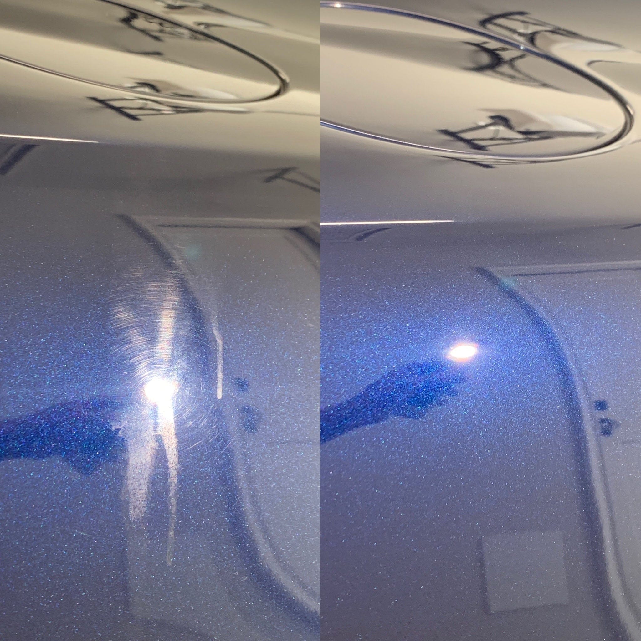 Blue Car Swirl Marks 2 Step Paint Correction - Martin Auto Detailing